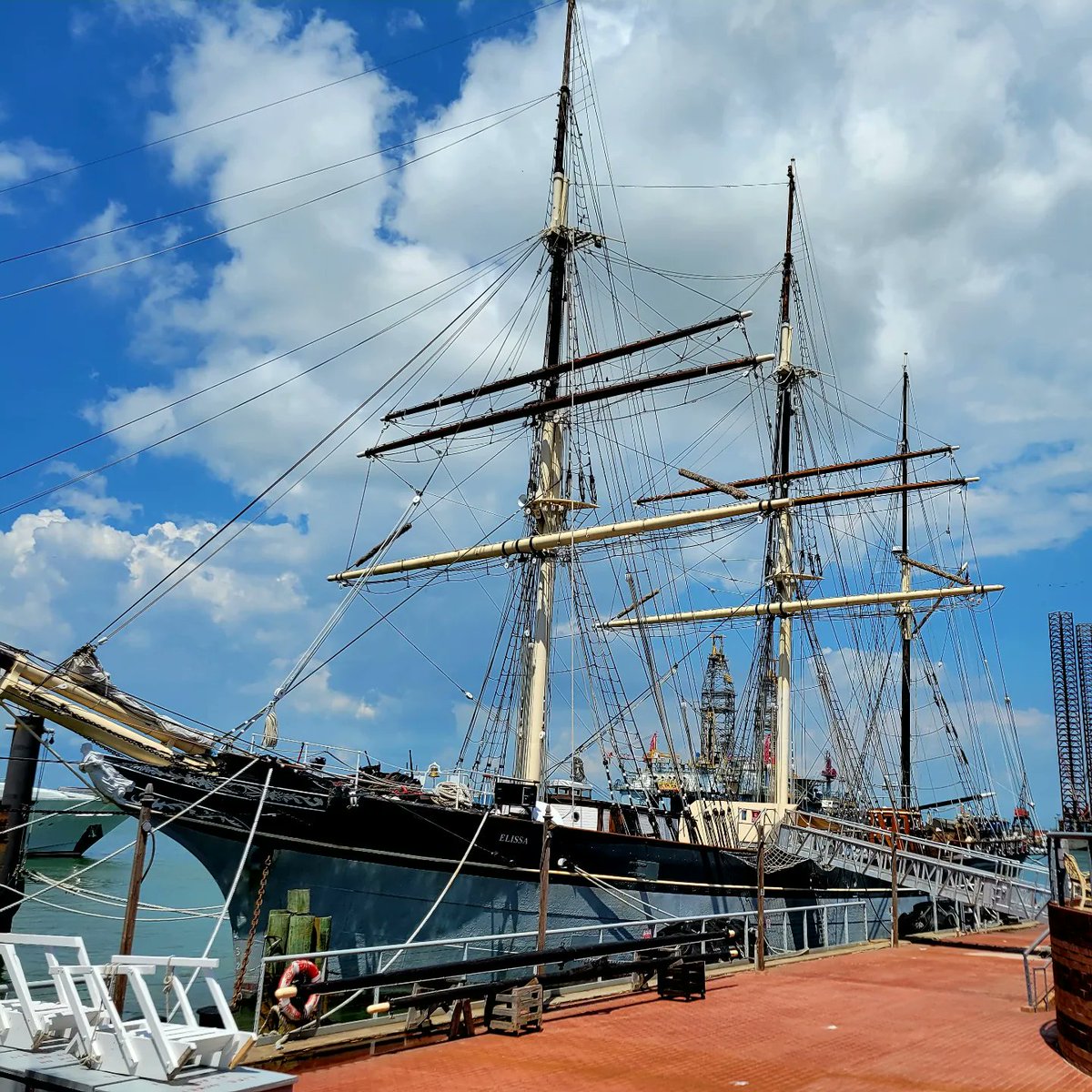 CapoJ007's tweet photo. A sea shanty:
There once was a ship that put to sea
The name of the ship was the Elissa, you see
Shes docked and sound, her mast stands tall
Down by the Galveston Channel
Soon the Historian come
An #ExtraShotOfHistory for some
1 day, when his coffee is done
He'll grab 1 more 2 go https://t.co/N7fkSQhc66