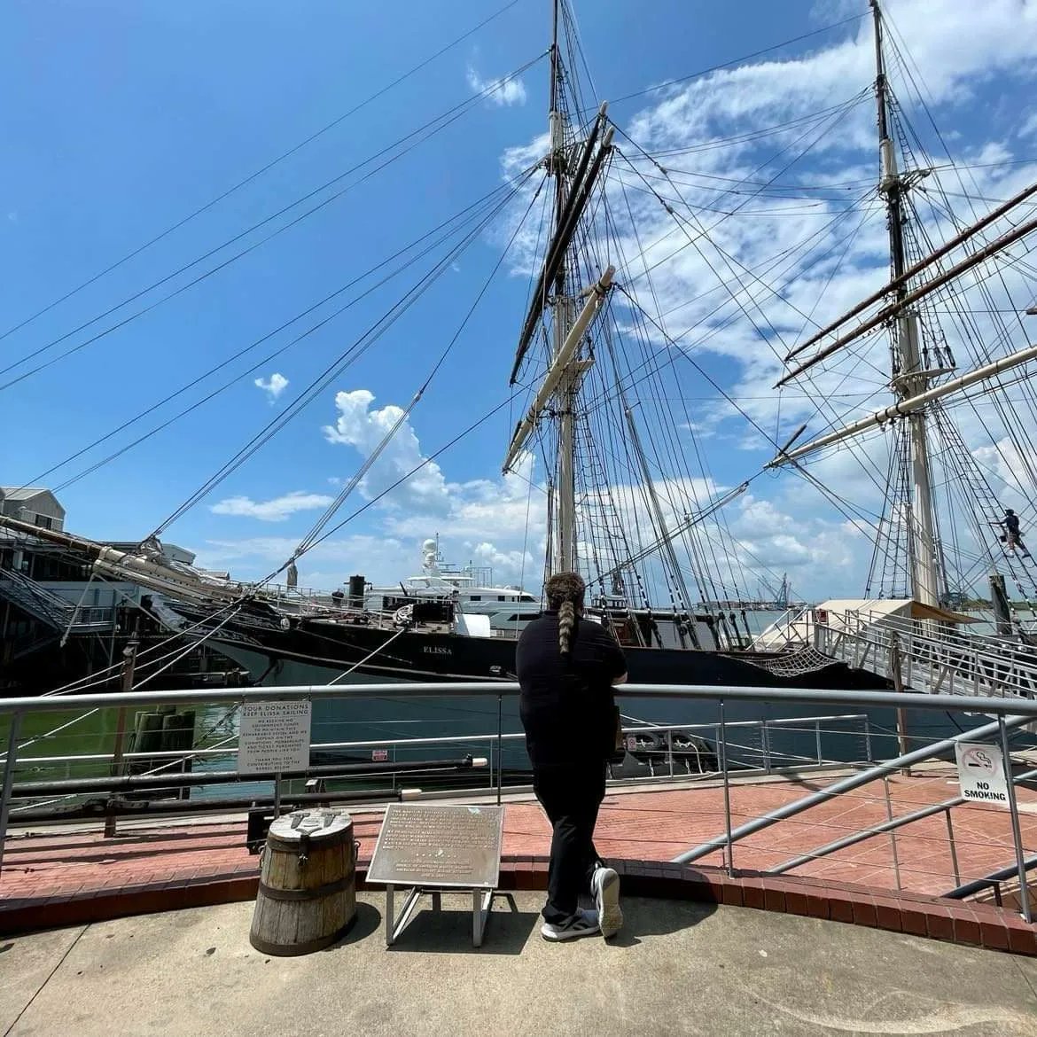 CapoJ007's tweet photo. A sea shanty:
There once was a ship that put to sea
The name of the ship was the Elissa, you see
Shes docked and sound, her mast stands tall
Down by the Galveston Channel
Soon the Historian come
An #ExtraShotOfHistory for some
1 day, when his coffee is done
He'll grab 1 more 2 go https://t.co/N7fkSQhc66