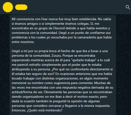 _Zuuzu_'s tweet image. Segundo testimonio: