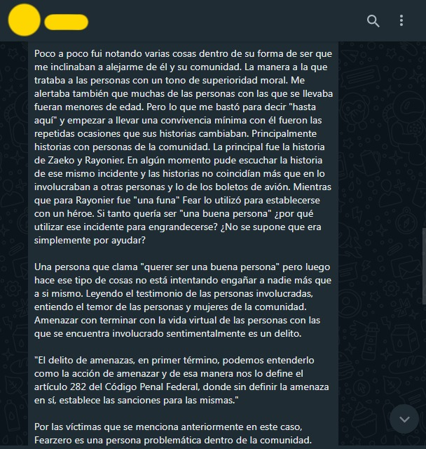 _Zuuzu_'s tweet image. Segundo testimonio: