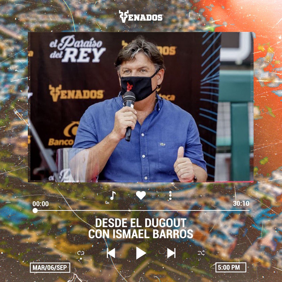 📢NOS VEMOS MAÑANA 🗣

No se pueden perder nuestro programa "Desde el Dugout con Ismael Barros" 

Nuestro Presidente estará dándonos todos los detalles previos a la temporada 2022⚾️

👉🏻Recuerda, martes 6 de septiembre a las 5:00pm por Facebook Venados Mazatlán
#YoSoyVenados