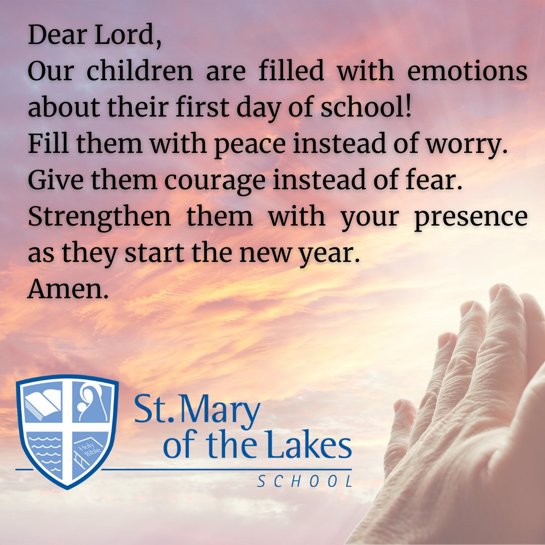 Smlschool's tweet photo. We cannot wait to welcome all of our students back to school tomorrow. Looking forward to a wonderful year! See you in the morning SMLS families! #WeAreSMLS #NightBeforeSchool #CatholicSchoolsHaveItAll https://t.co/blJjZ1uNKF