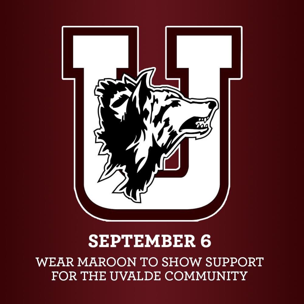 RDE_Dragons's tweet photo. We are asking our RDE Dragons to dress in maroon and white tomorrow to show our support of Uvalde CISD who will have their first day of school tomorrow! #UvaldeStrong https://t.co/6vogBvII9l