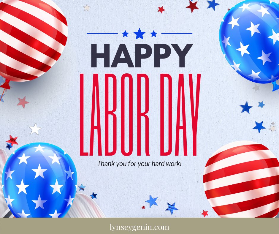 LynseyGenin's tweet photo. Happy Labor Day to the workers of every field! All the world runs on your contributions, and you all deserve respect, recognition, and a day to relax. May your holiday be filled with happiness and joy! Have a great one! #lynseygeninwellness #healthandwellness #laborday https://t.co/LJGEEteLSe