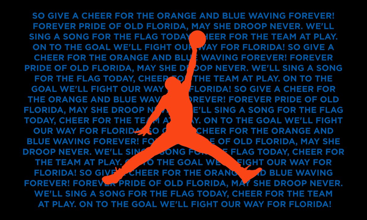 GatorsUnis's tweet photo. The #Gators new fight song flag is absolute HEAT 🔥

(h/t @Ryanmcc_9) 

#GoGators #JUMPMAN https://t.co/p2Q36lVNAA
