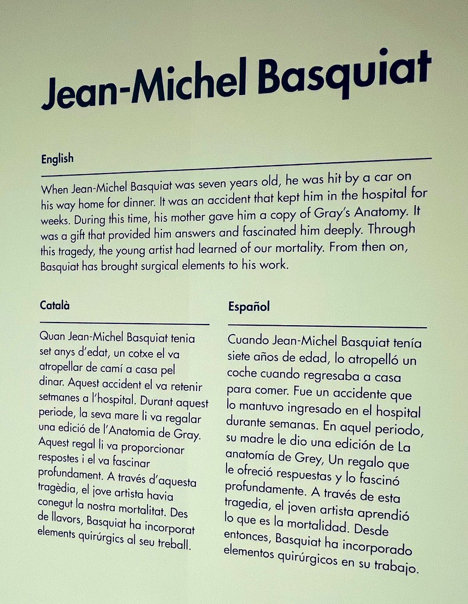 Shruthi_Konda's tweet photo. You can venture away from the #ERSCongress2022 in Barcelona, but you can’t hide from the fact that #respisbest. #Basquiat #modernart #mocamuseum #ERS #ERS2022 #ERSCongress @EuroRespSoc @BTSrespiratory https://t.co/sOK24HFfWZ