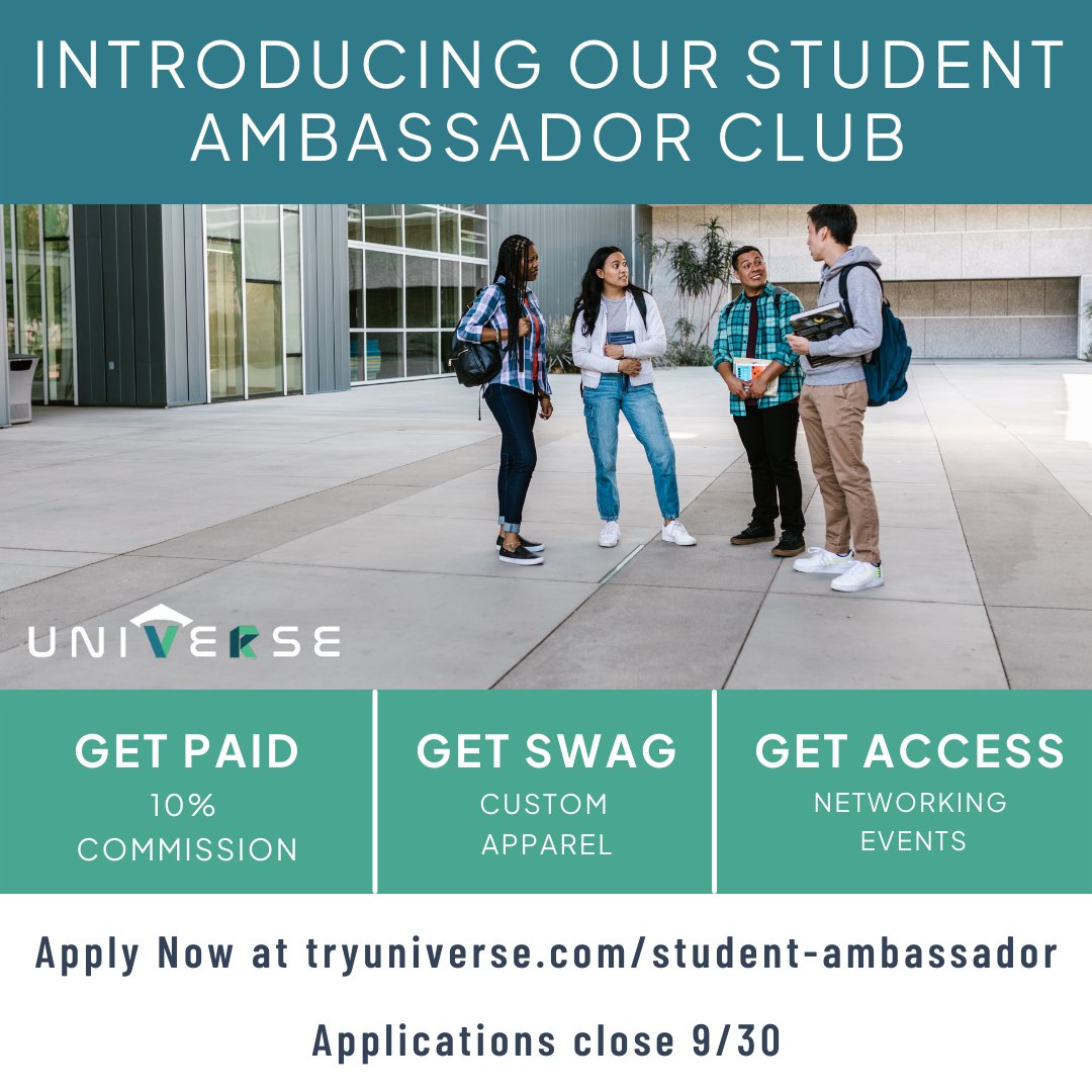 We're so excited to be launching our Universe Student Ambassador Club! We're looking for a select group of college students passionate about Universe and our mission to expand access to education through virtual reality and the Metaverse.