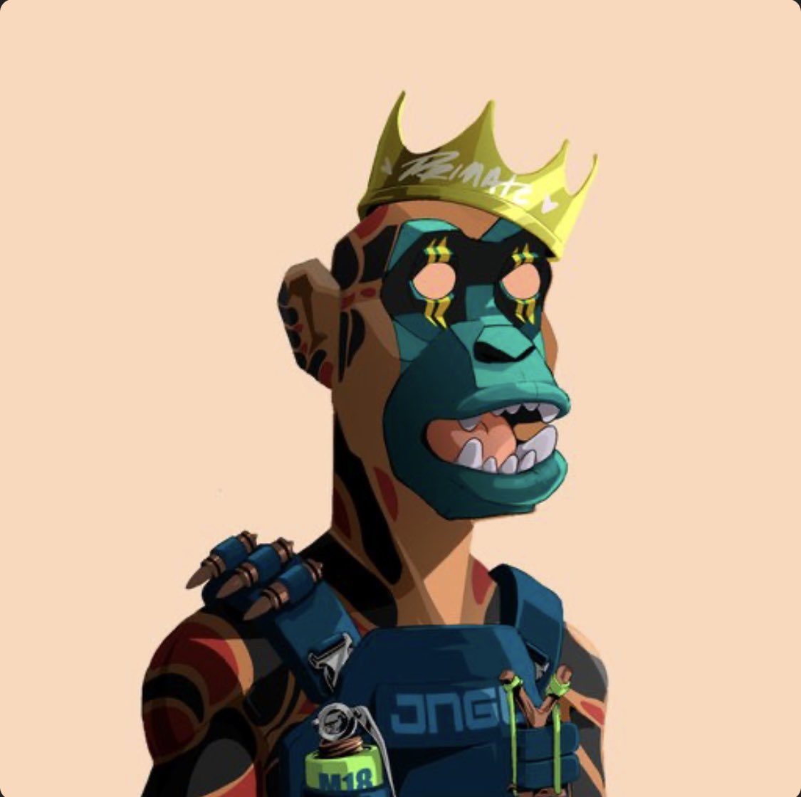 SOLgregs's tweet photo. I DID THE THING 👑
ONE OF THE CLEANEST @Primatesnft OUT THERE, CANT WAIT TO SEE HIM MUTATE IN THE #JNGL 🌿💎🔥 https://t.co/clv4p6xA0G