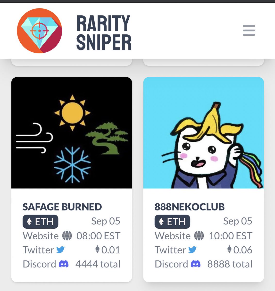 We are on <a href="/RaritySniperNFT/">SNIPER NFT</a> 👀 Mint is LIVE at 1-800-burned.xyz for 0.001 Eth each !