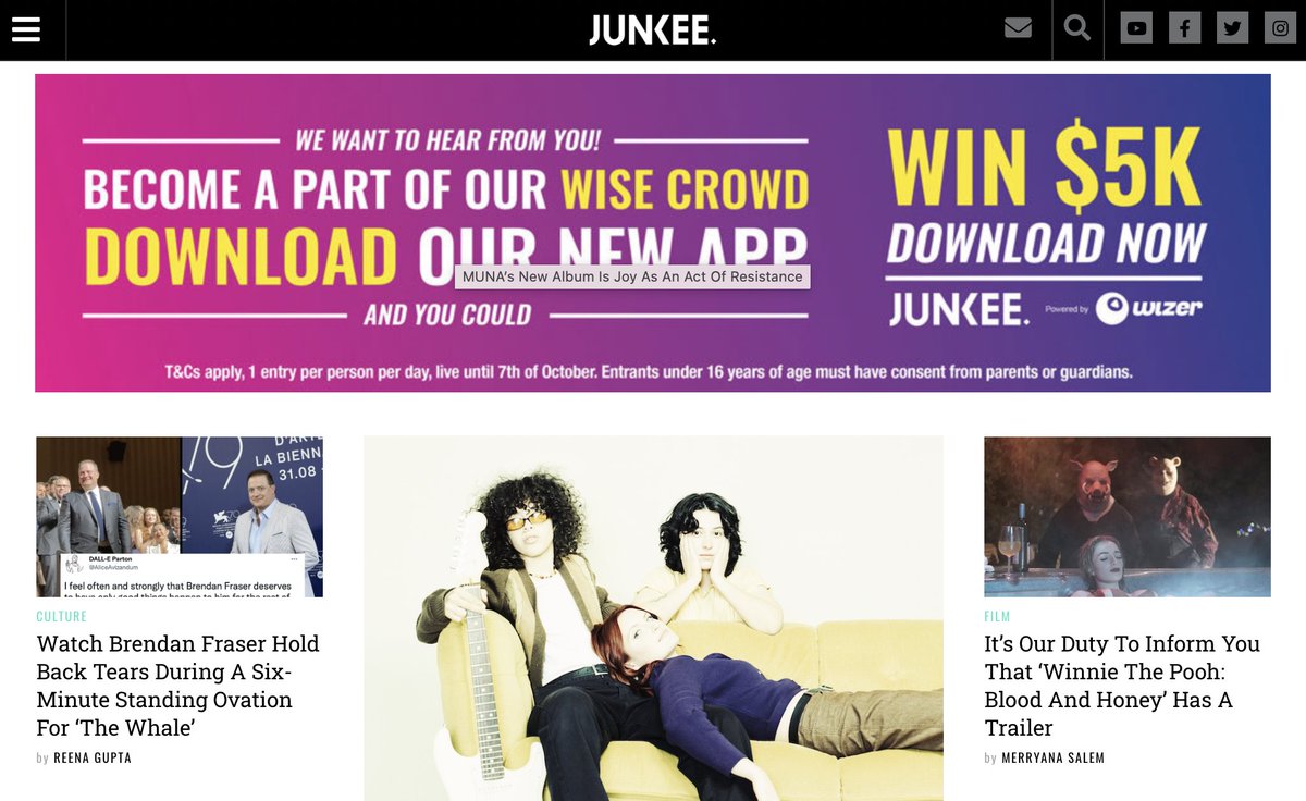 Wizerlife's tweet photo. Our friends over at @Junkee are offering the chance to win $5000 to download their app.

Get downloading and join a #wisecrowd. Help people make better #decisions . It's FREE!

#win #echochambers #Junkee #WizerApp #helpothers #healthycommunity #gooddecision https://t.co/bREhrX0TSS