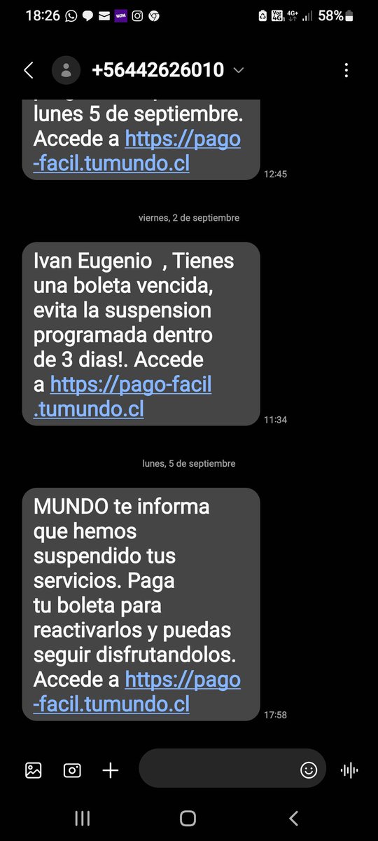 ivanuribe's tweet photo. @mundo_pacifico @mundoasiste me llego este mensaje y el servicio esta pagado... dejen de ser tan inoperantes https://t.co/aDKqvcLY0U