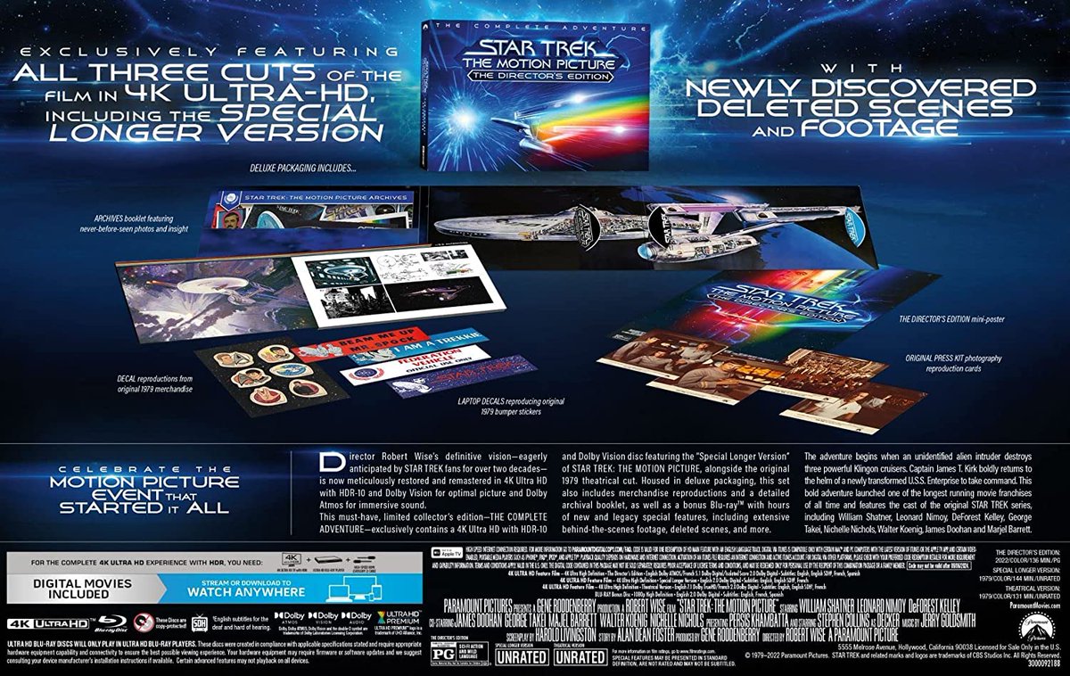 wixpix's tweet photo. This just shipped!  It's going to be a good week.  @TmpBlu #StarTrekTheMotionPicture #DirectorsEdition #4KUHDBluray @darendoc @StarTrek https://t.co/tzIBEENosx