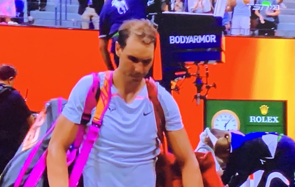 JaneCStevenson's tweet photo. No. 22 seed #FrancesTiafoe just beat no. 2 #RaphaelNadal at the #usopen & can’t quite believe it. Before I watched new doc #McEnroe on @CraveCanada which deals w/ his perfectionism but he’s still an enigma. “He may be on the spectrum,” his wife says. #tennis #labourday https://t.co/YtYndR9tke