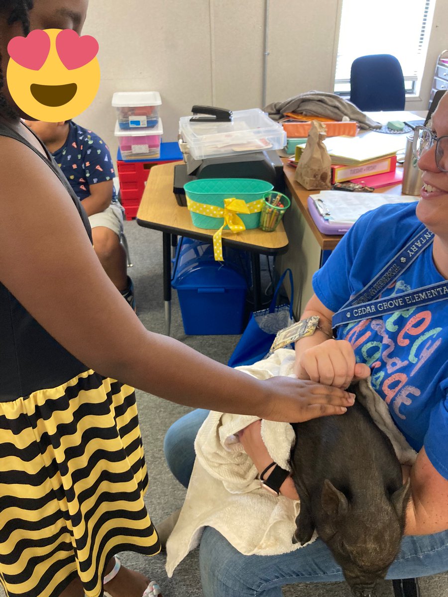 yesmyrealnamei2's tweet photo. We met a pig! #SPEDCDC #CGERocks @CGETwolves https://t.co/8MZm3HIQ0a