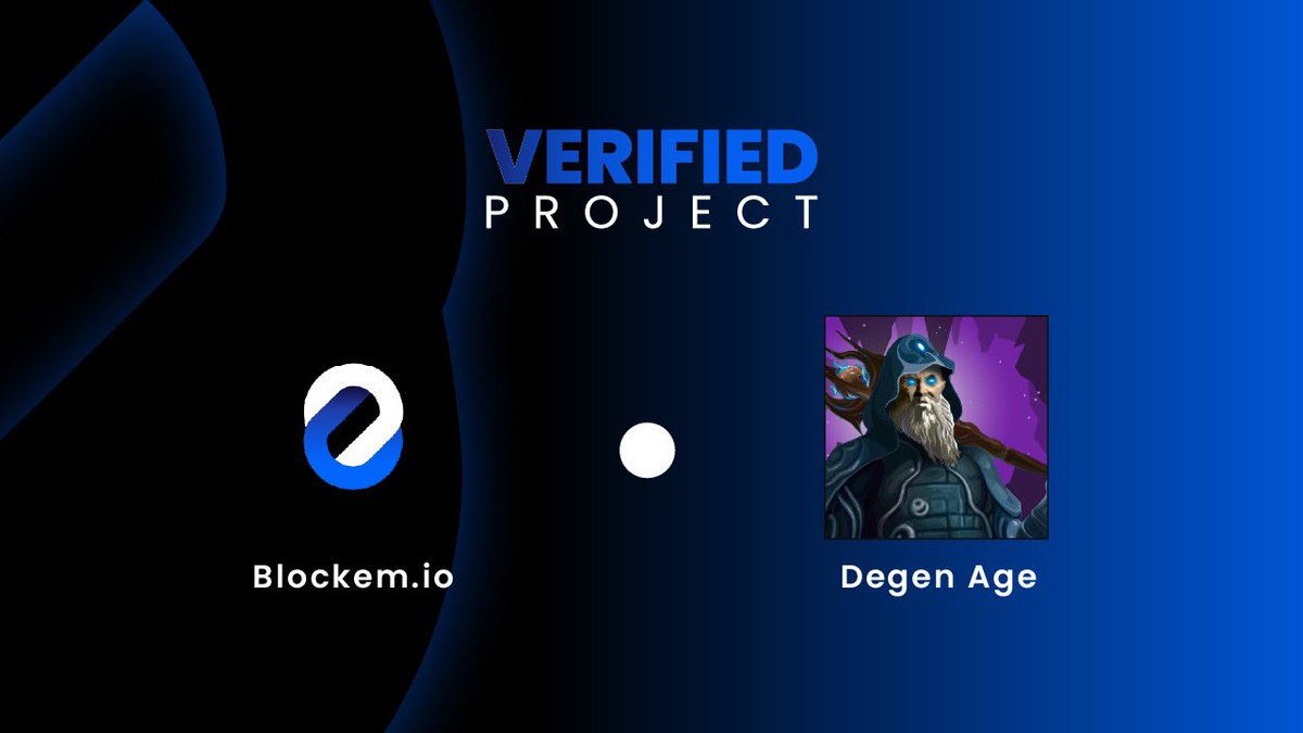 Blockem_eth's tweet photo. Degen Age NFT is now a verified partner @DegenAgeNFT ✅. They are committed to keeping their community safe from scams with https://t.co/N1Dsc0wfKi DYOR and check them out!! https://t.co/WNnwLwyz7O