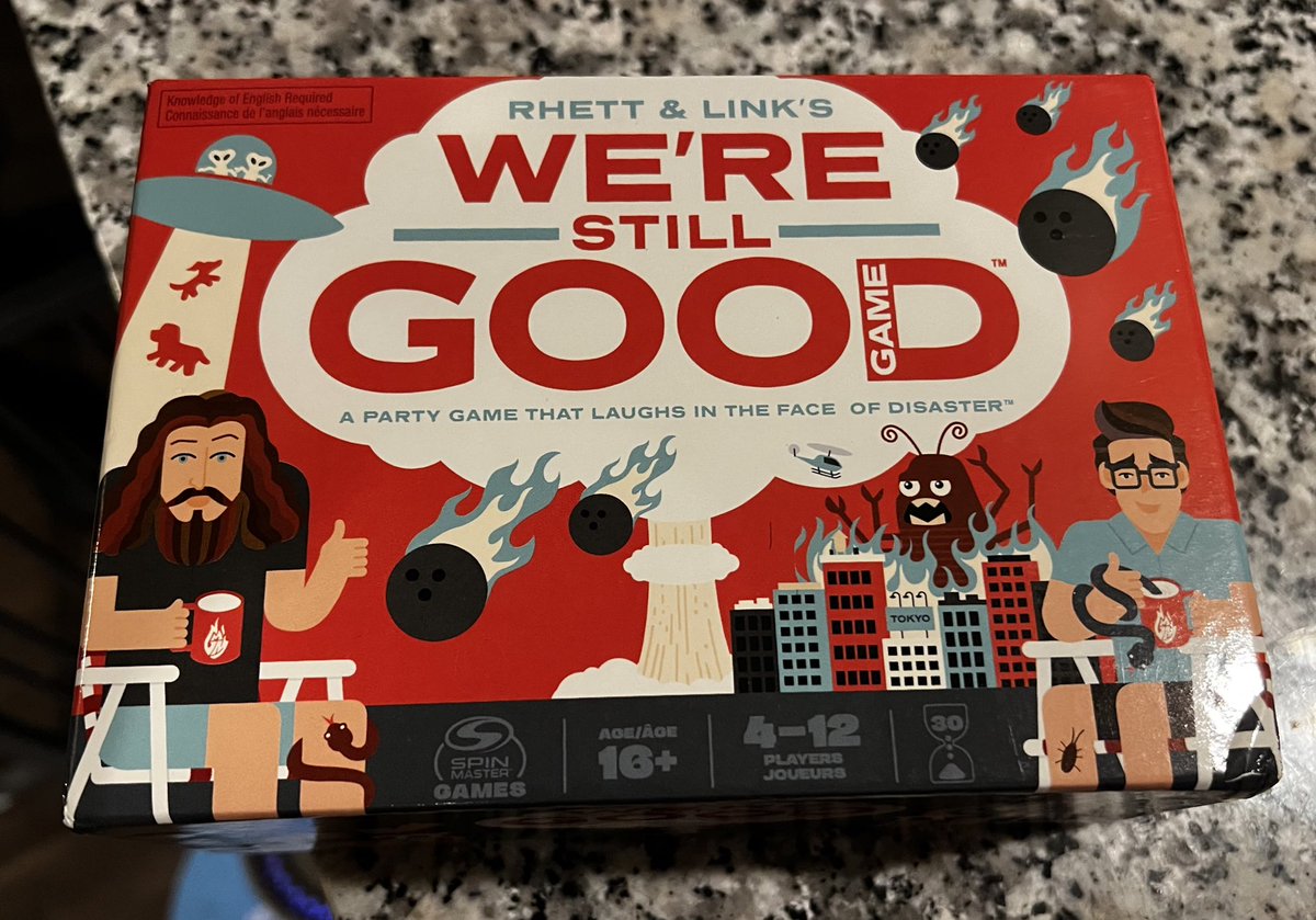 ErikawthaK's tweet photo. It arrived @Mythical Canโt wait to bring this out on our next game night ๐ #werestillgood https://t.co/1e2TBRCFa9