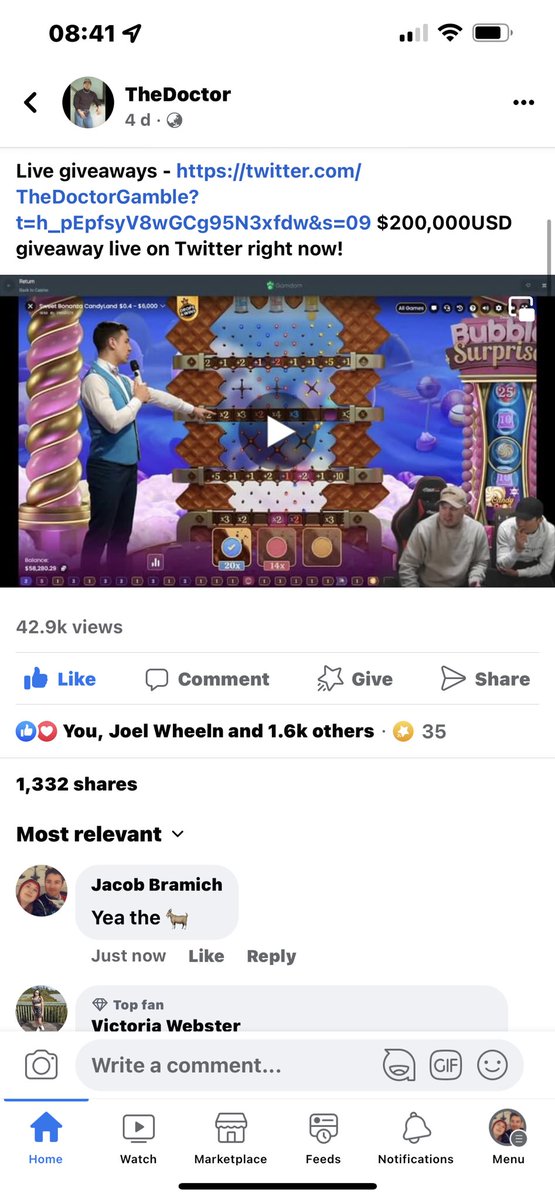 bramich101's tweet photo. @TheDoctorGamble Yieww the 🐐 congrats on the win brother ❤️❤️❤️ https://t.co/pEkpsBEgeK