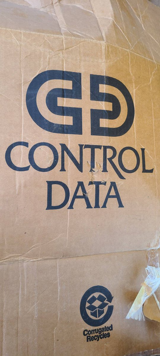 Yup, going in recycling, the #ControlData box. #VintageTech
