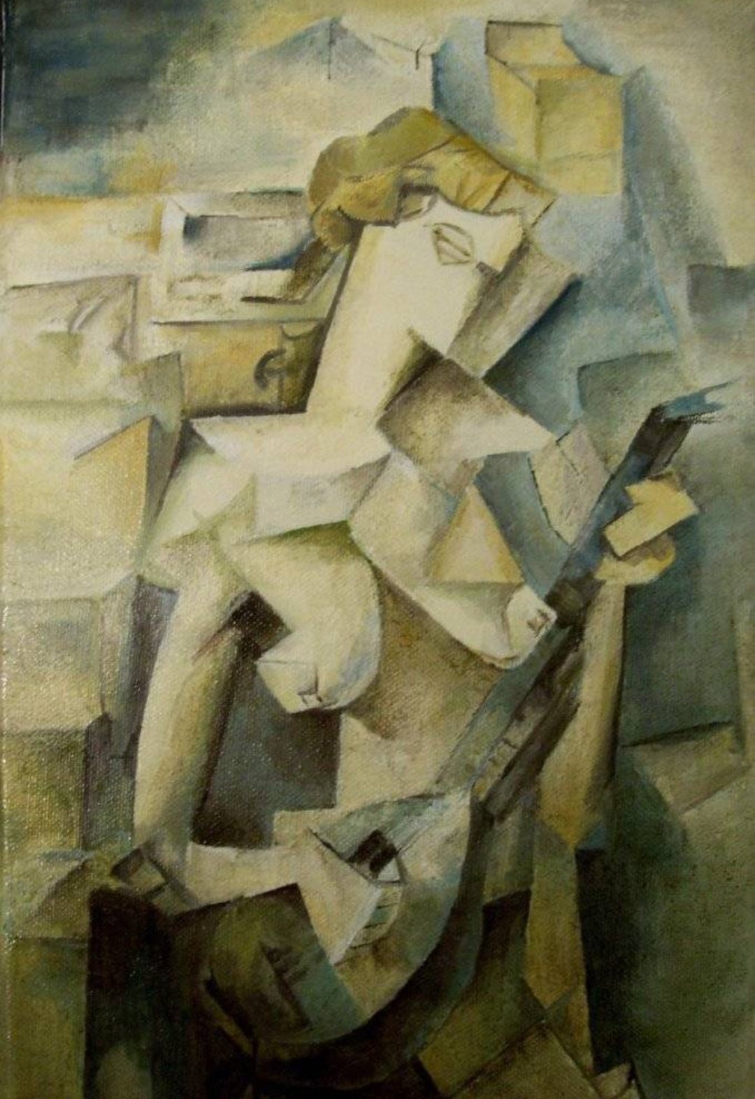 Пикассо Пабло «девушка с мандолиной» 1910