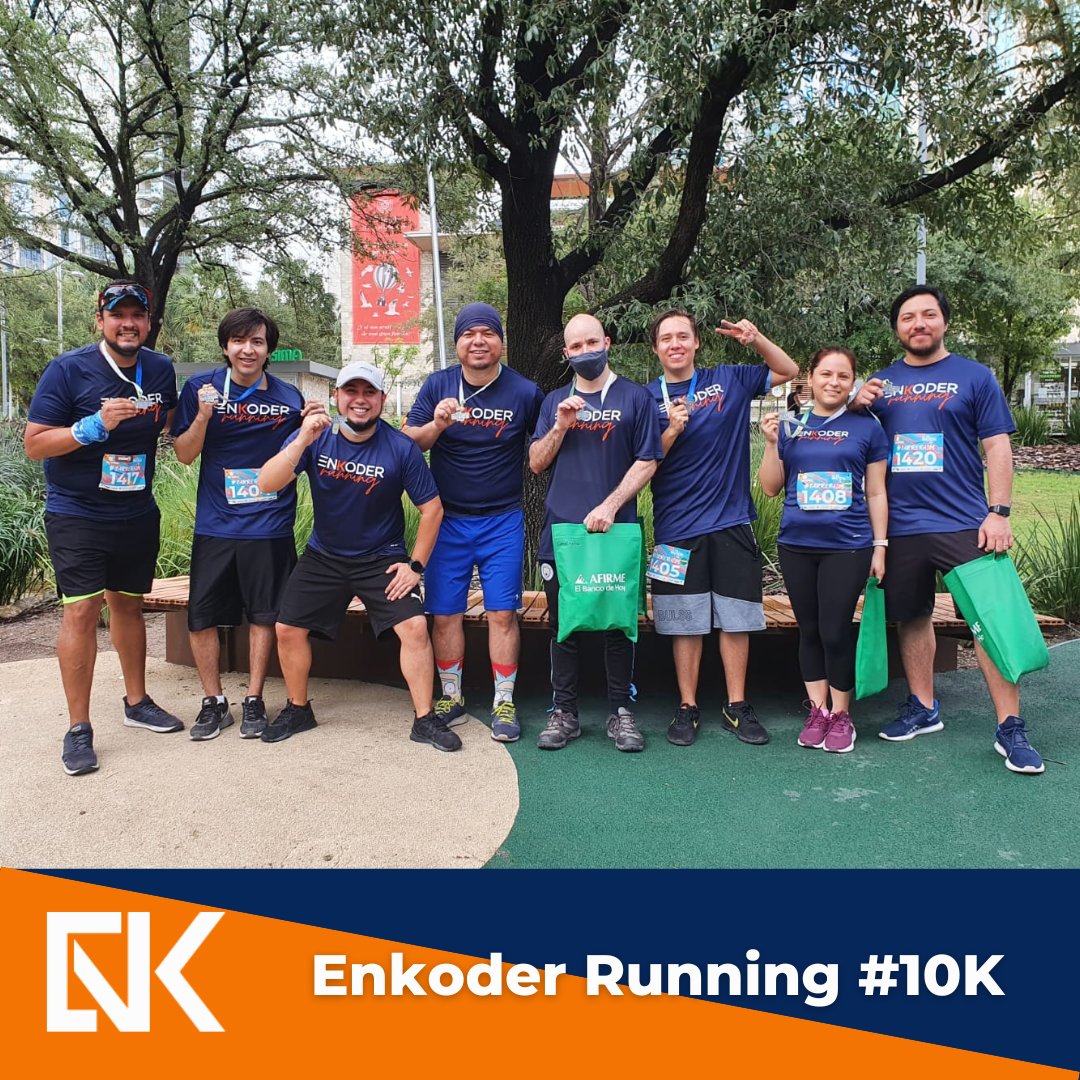 EnkoderD's tweet photo. Enkoder Running participando con todo en la Carrera IOS Offices 5k y 10k.
"Ninguno de nosotros es tan bueno como todos nosotros juntos" Ray Kroc.
#Flextime #deportes #deporte #sports #sport #EnkoderRunning #runners #running #convivencia #empresasaludable #healthcareit
 #exercise https://t.co/ucwG3ABd7l