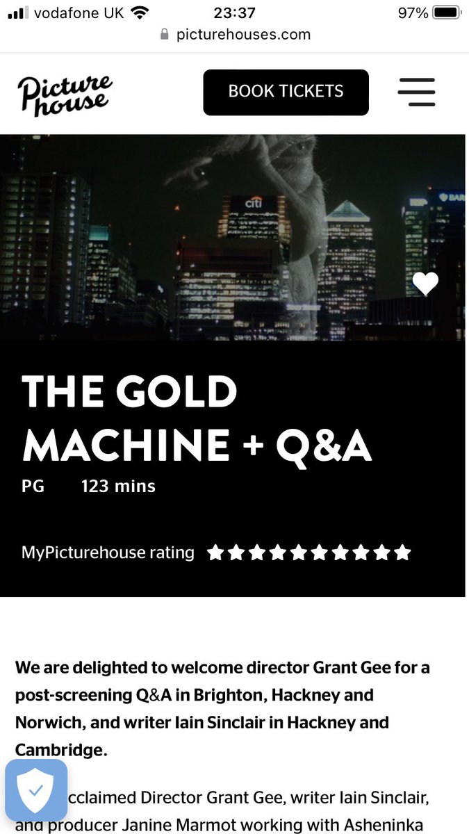 SinclairFarne's tweet photo. #Thegoldmachine #iainsinclair #grantgee Tuesday 6th Sep Hackney Picture House https://t.co/myq7tgoAQP