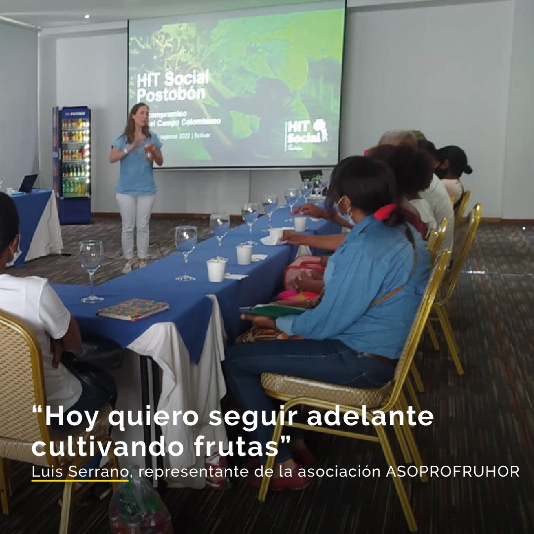 postobonoficial's tweet photo. En HIT Social Postobón apoyamos el campo colombiano. Por eso, durante nuestro último Encuentro Regional HIT Social en Cartagena, tuvimos espacios para trabajar en los retos personales de los productores y las metas de las asociaciones. #HitSocial #CampoColombiano https://t.co/ahnC4upi5A