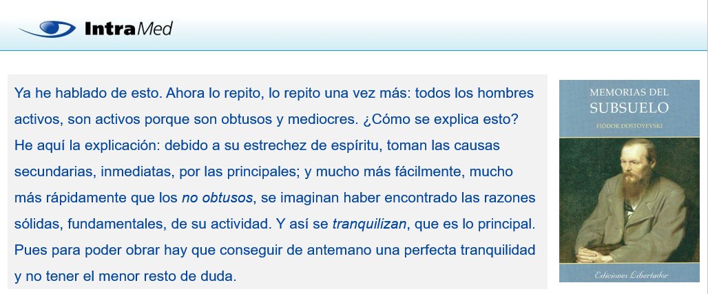 IntraMedNet's tweet photo. La CERTEZA es una condición PLACENTERA porque le da al agente los recursos cognitivos para actuar. La DUDA, en cambio, representa una condición mental MOLESTA, aversiva, que priva al agente de sus certezas y compromete su silencio. (Peirce 1877) https://t.co/IwfiUljKlJ