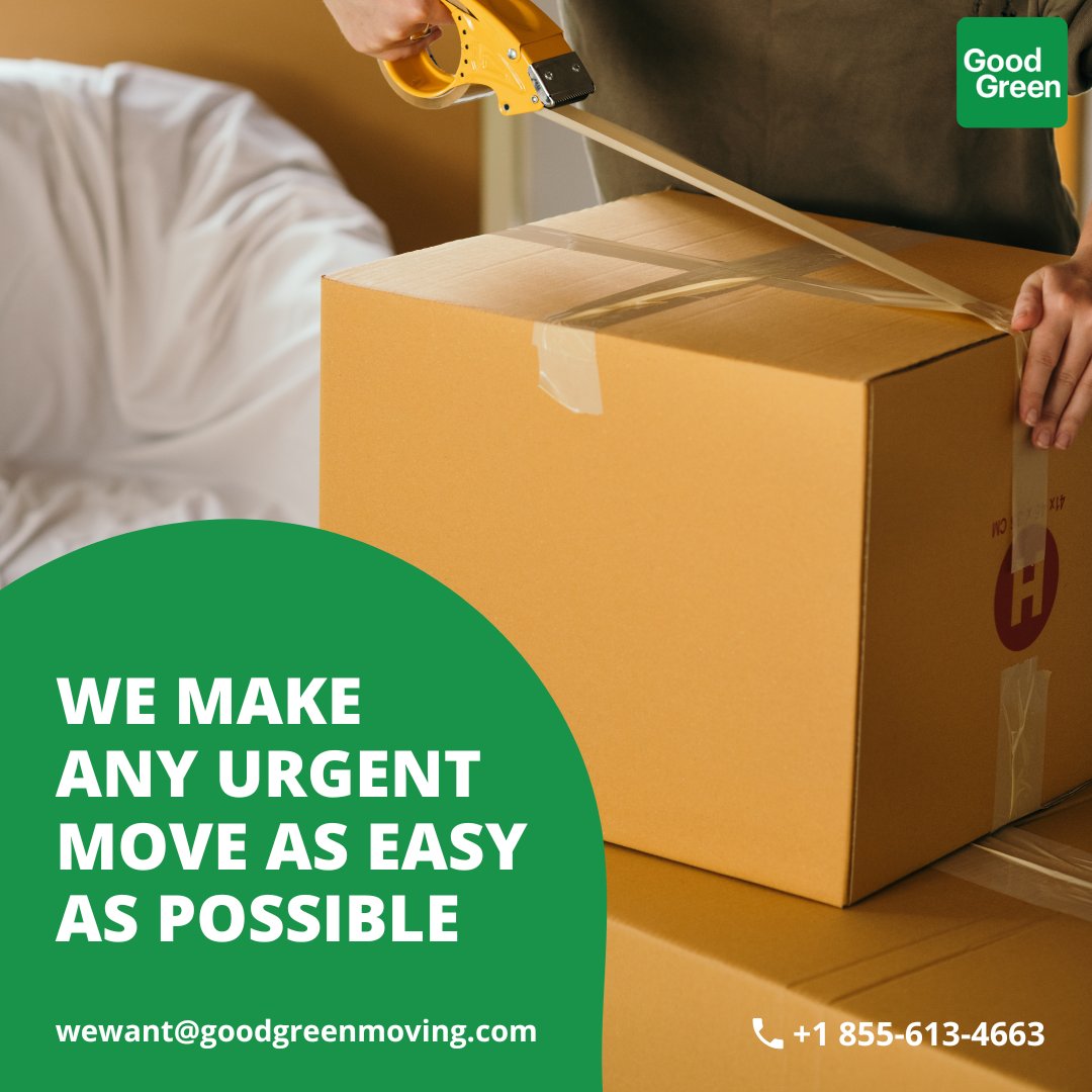 GoodGreenMoving's tweet image. Our professional movers can handle your emergency moving needs fast and easily. 

✅ Download the 𝗚𝗼𝗼𝗱 𝗚𝗿𝗲𝗲𝗻 𝗔𝗽𝗽 from App Store or Play Store.  
✅ Choose the moving services that help you best

#housemoving #homepacking #safemoving #movingcompany #goodgreen