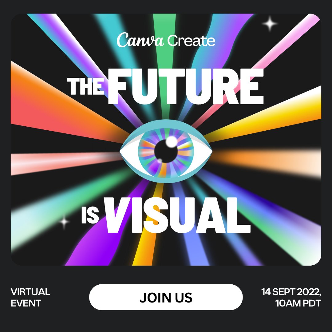 The anticipation is building for Canva Create where we'll be entering an exciting new chapter at Canva and unveiling a range of new products and features that will unlock new levels of creativity and collaboration for our global community. 
 
Learn more: canva.com/newsroom/news/…