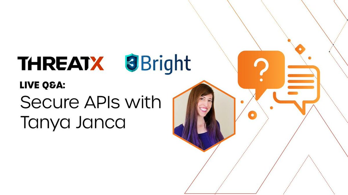 BrightAppSec's tweet photo. Guess what! 🤩

@shehackspurple will be joining @threatx_inc experts for a 30-minute Live Q&amp;A on September 14th at 9 am PT! 

Do you have burning API questions? Get them answered in this interactive discussion! 

Learn more below! 
https://t.co/DHwtBvqCMo https://t.co/G6hkkznAMz