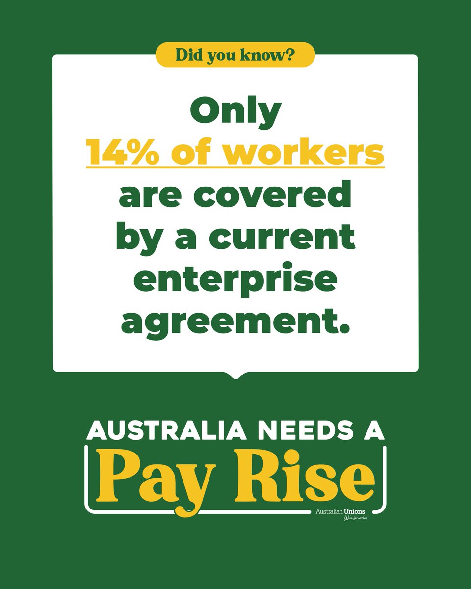 Australian Unions on Twitter "ONLY 14 of workers are covered by an