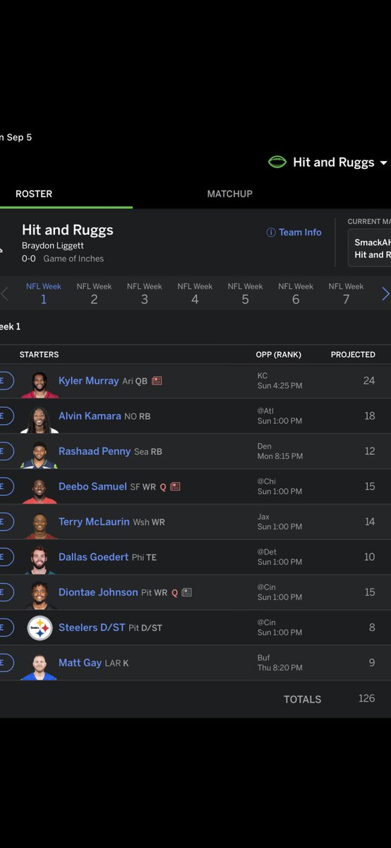 braysavage's tweet photo. @GloryDaySports 10 man PPR that’s one of my squads! https://t.co/cJq65k4Fck