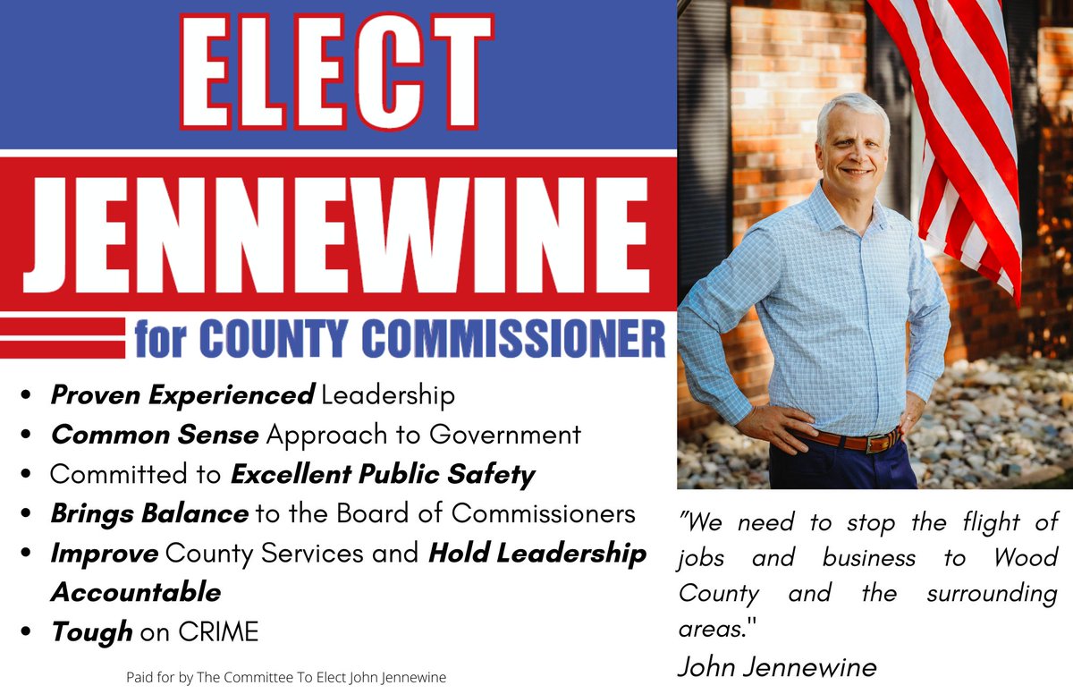 JohnJennewine's tweet photo. #votejennewineforLucasCountyCommissioner #november8th https://t.co/ZvjzSyDYYx