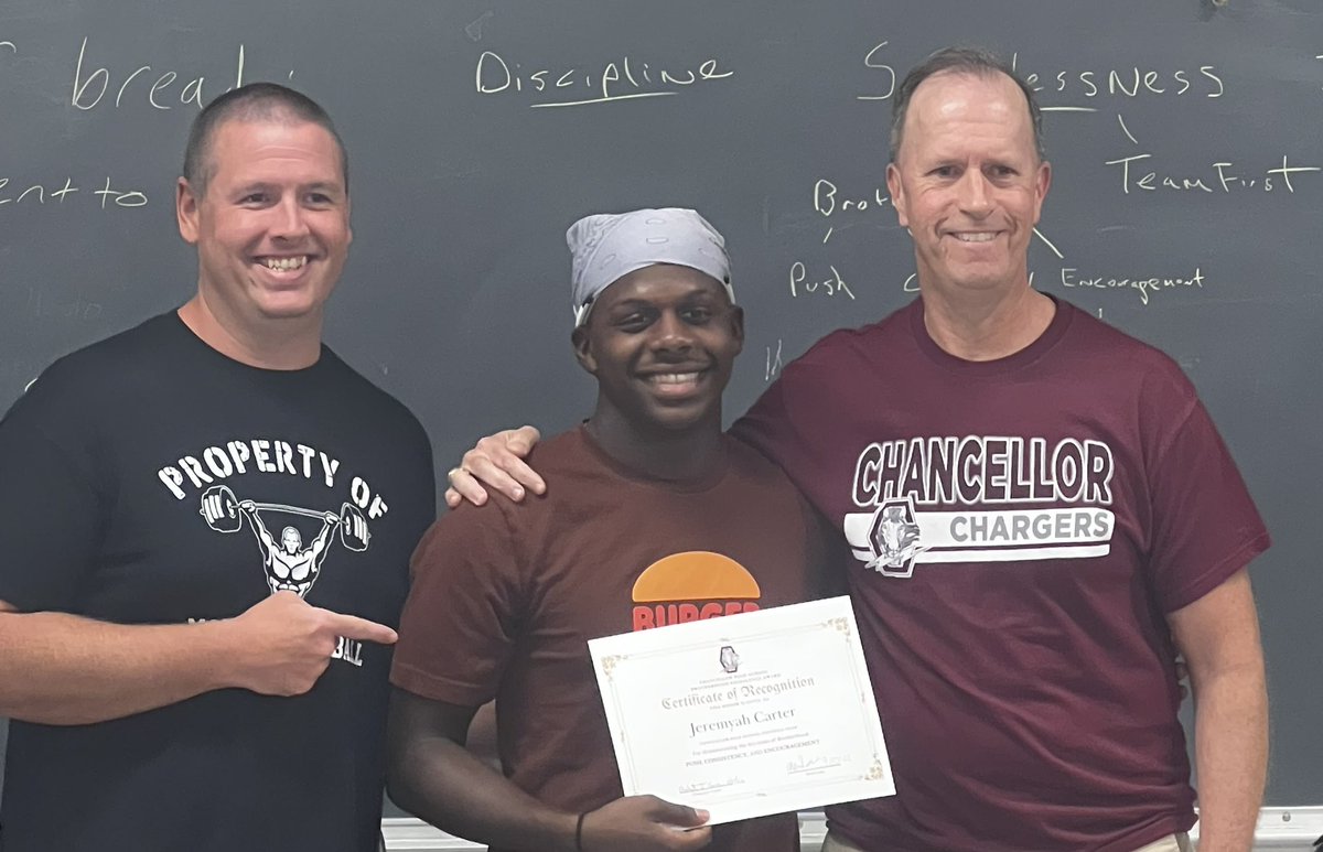 Huge congratulations to <a href="/CarterJeremyah/">Jeremyah Carter</a> for winning the inaugural Character Education Player of the Week! Jeremyah earned this award for demonstrating the trait of BROTHERHOOD during the week of practice. A special player, but an even better young man!