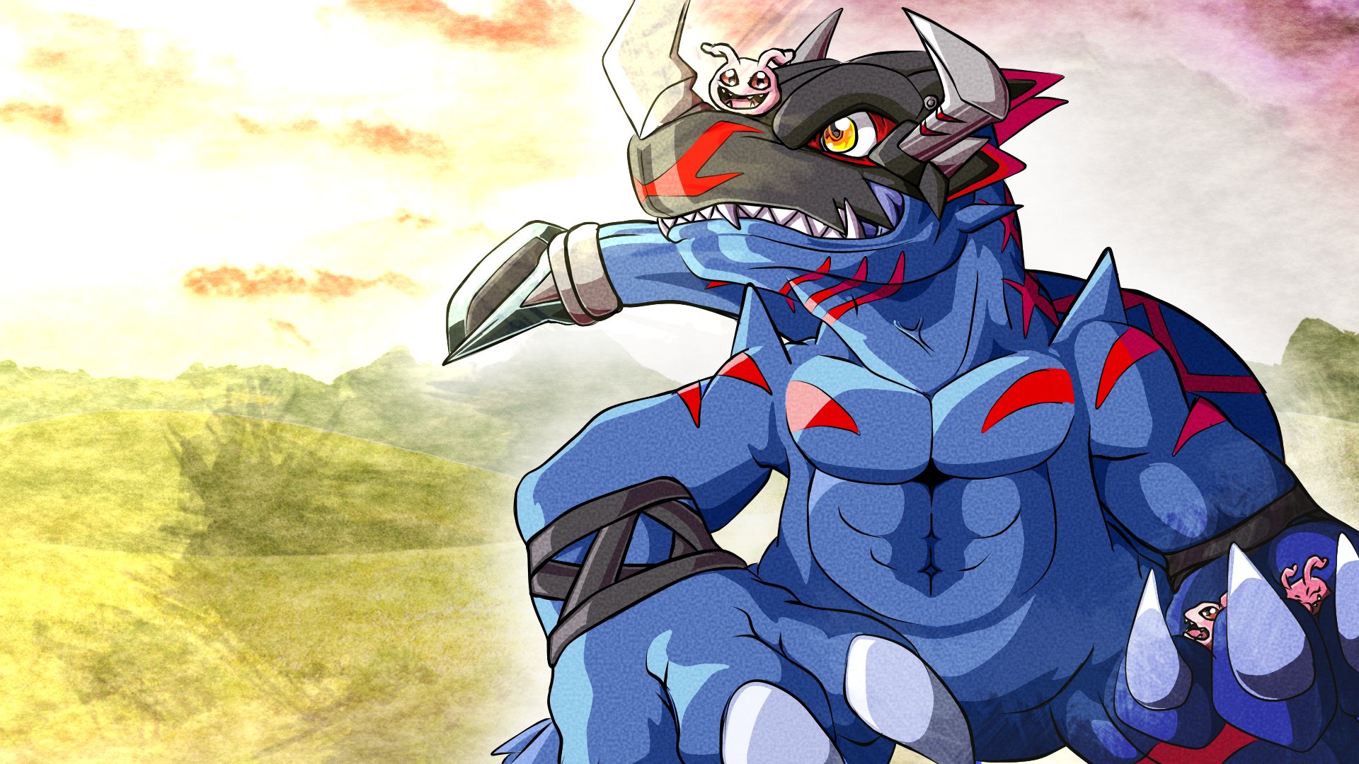 デジモンx  BLUE Bandai Digimon X Virtual Pet Metallic Blue And Silver
