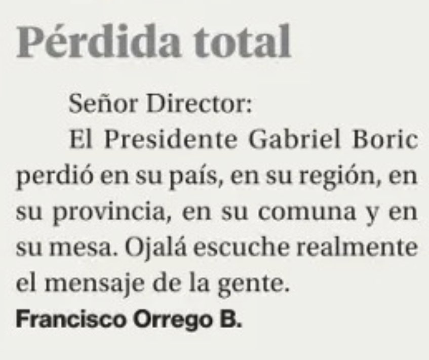 forregob's tweet photo. Ayer, el Pdte @gabrielboric lo perdió todo! 👇 https://t.co/OSKnCehvEt
