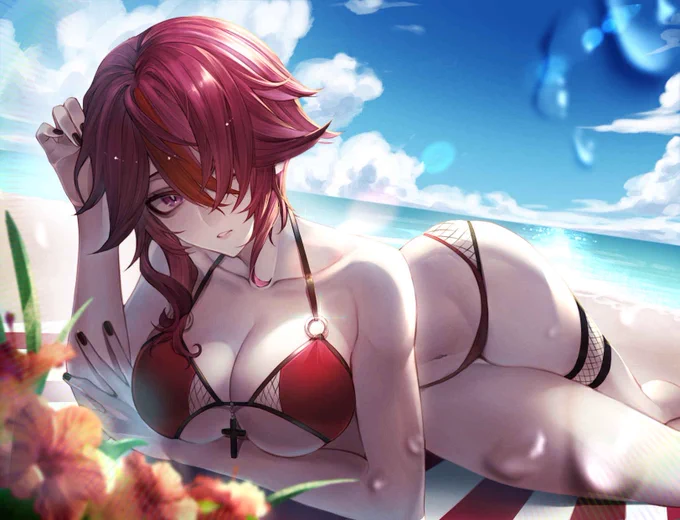 今年は夏っぽいイラスト描けてよかったです。 