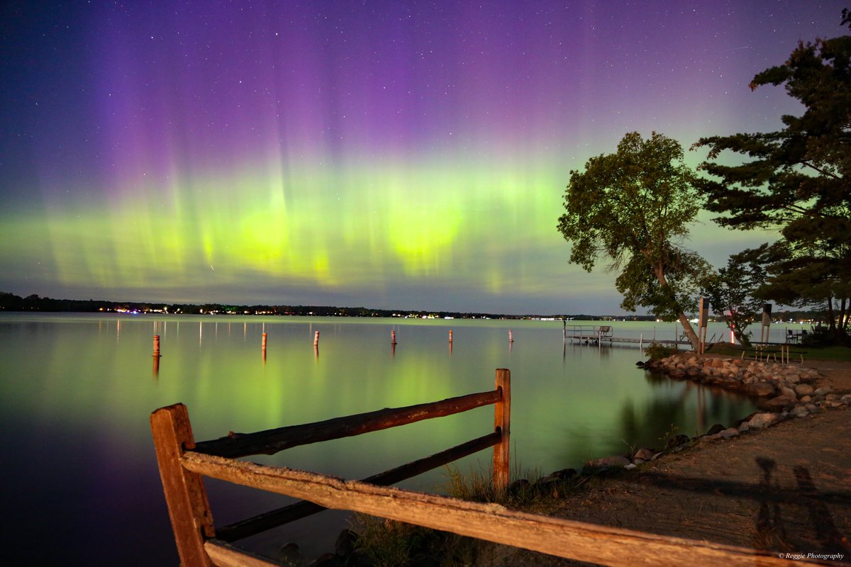 YaBoyReggie's tweet image. Northern lights in Crosslake, MN last night