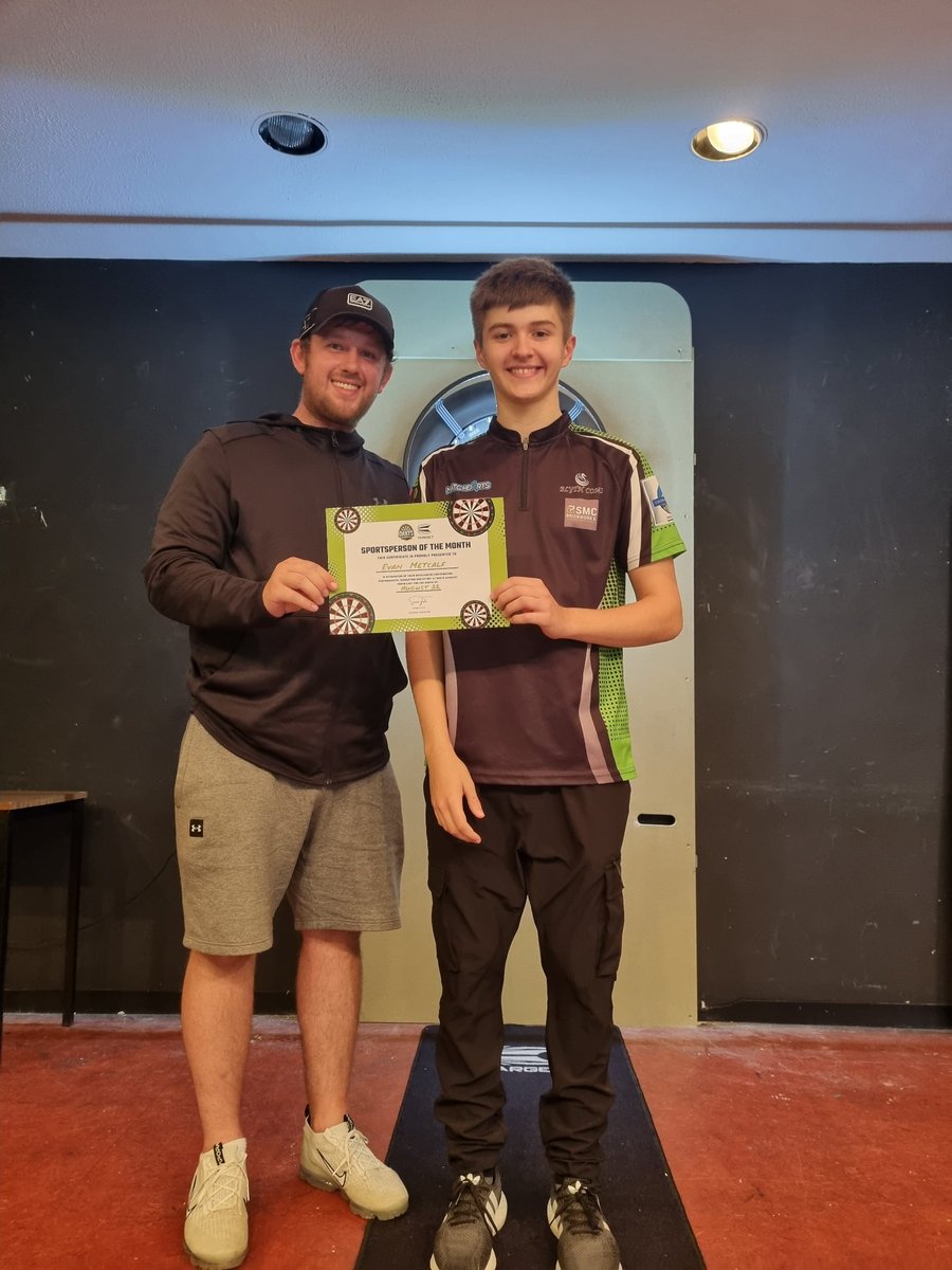 Great session tonight. Our Sportsperson of the Month for August was awarded to Evan Metcalf. Evan is an asset to the Academy. A positive lad with a great attitude and temperament. Well Done Evan. <a href="/TargetDarts/">Target Darts</a> <a href="/lorraine180/">lorraine winstanley</a>