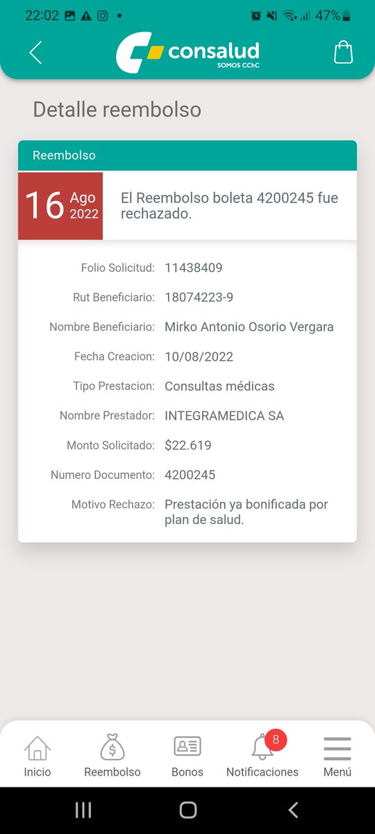 Mirko_ing's tweet photo. @IsapreConsalud no me contestan el callcenter, no me contestan twists y me rechazan dos veces por causas distintas. ¿La idea es no pagar? https://t.co/sujFhMXIgZ