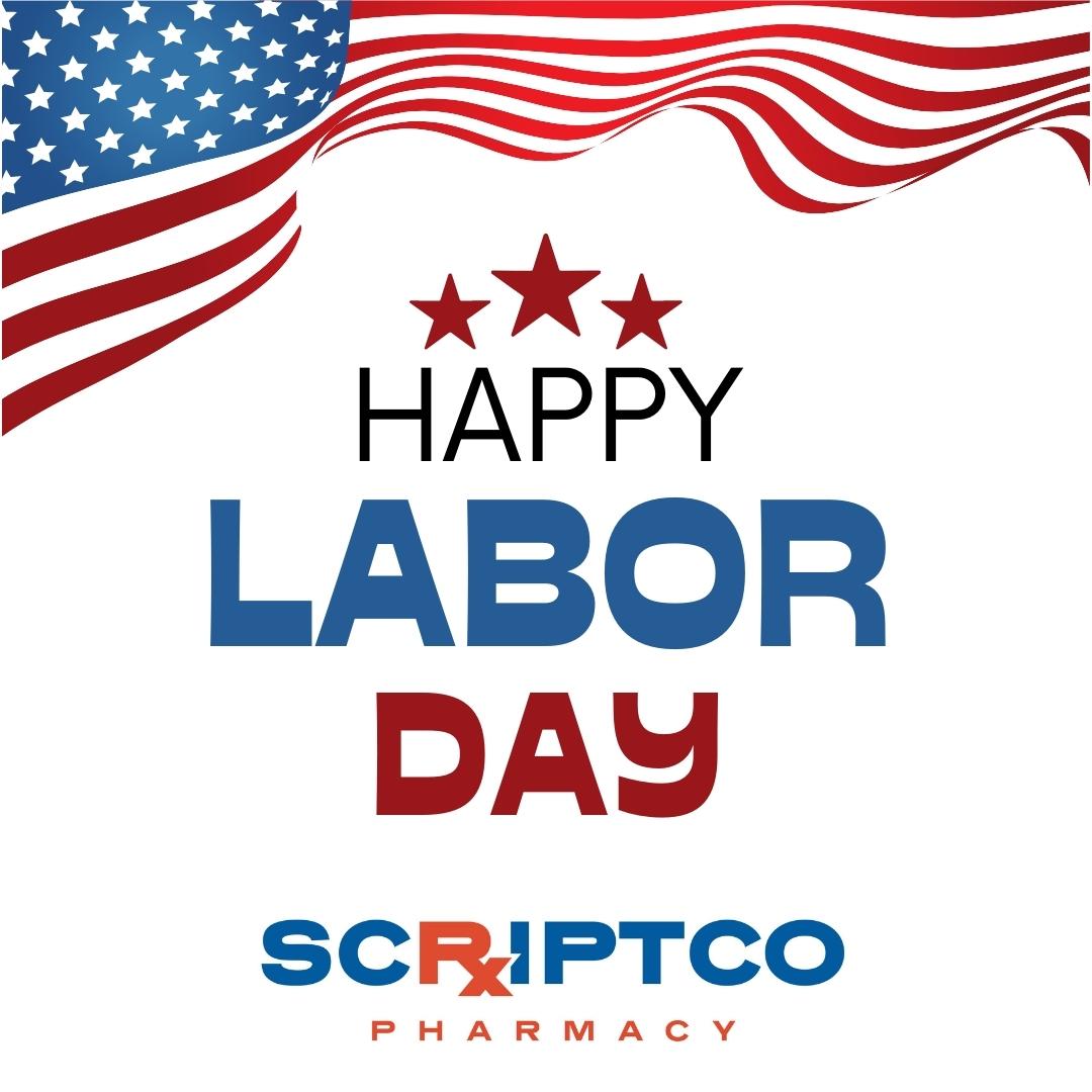 ScriptCoPharm's tweet image. We hope everyone has a fun and safe Labor Day! #ScriptCo #Pharmacy #Medications #Care #Easy #Online