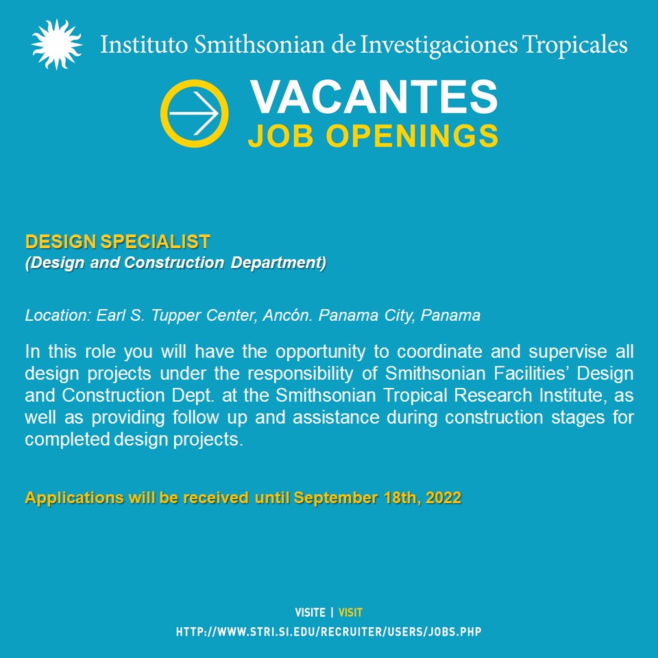 Smithsonian Panama on Twitter "Smithsonian is looking for a Design