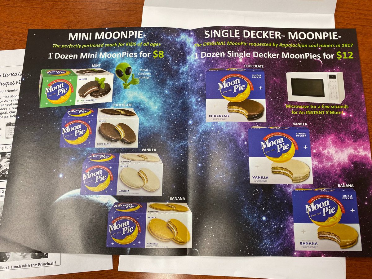 Remember our MoonPie fundraiser! 

The video below has ALL the details. 
zpr.io/9R7dWg3mxKaN

Final turn in date is Friday, September 9. Thank you for helping our school!!