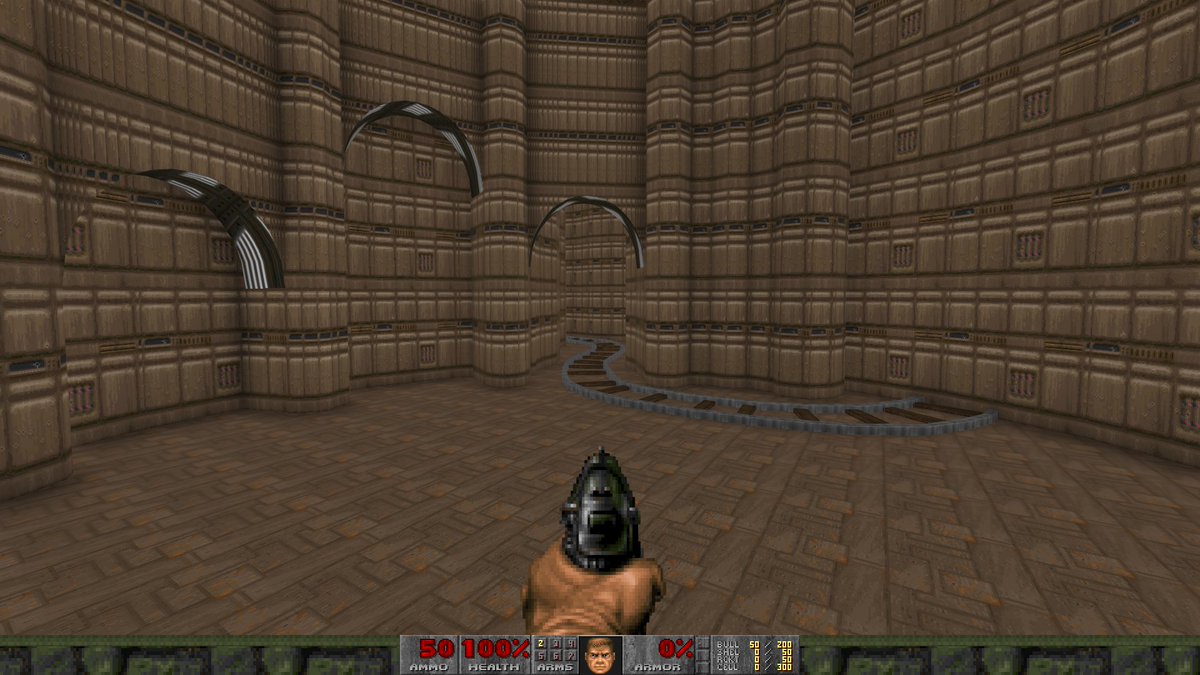 DinerJames's tweet photo. Made a thing! Strictly IWAD/vanilla textures, and thought it might be fun to show a little start-to-finish montage. #doom2 #gzdoom #leveldesign #mapping https://t.co/cTJ6SLXFK2