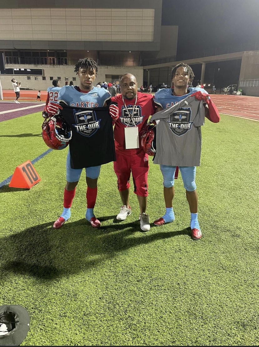 strappedJW's tweet photo. Good team win last saturday night in the OakCliff Superbowl❤️ 2-0 #defensiveplayerofthegame https://t.co/pYSODyakyk