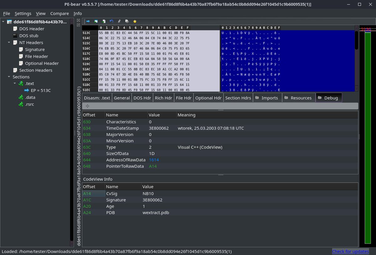 hasherezade tweet media