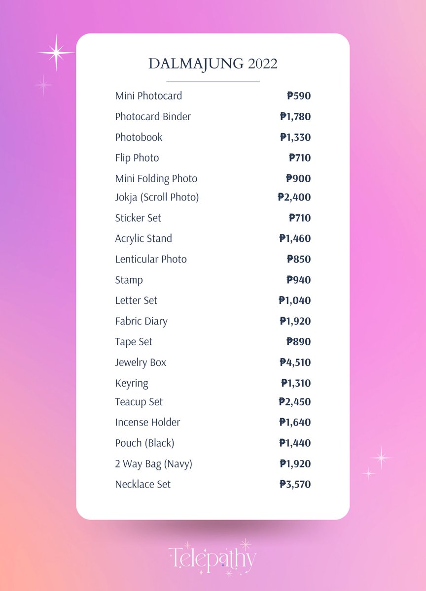 TelepathyShopPH's tweet photo. ✨BTS DALMAJUNG 2022✨
#TelepathyPHGO 

— see pricelist below 

✦ 50% DP, bal on Sep 30
✦ NORMAL ETA
✦ DOO: until OOS

💌 DM to order

🏷 wts lfb ph go pasabuy https://t.co/9OW4icWrjr