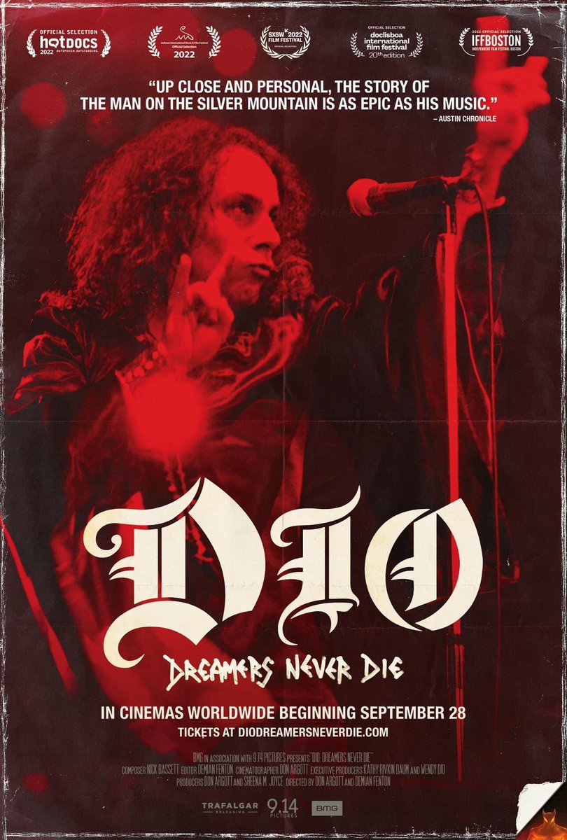 The first-ever, career-spanning documentary on the life and times of Ronnie James Dio comes to cinemas worldwide for two days only on Wed., Sept. 28 and Sun., Oct. 2. Learn more at DioDreamersNeverDie.com!