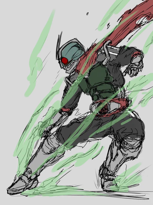 スキマ時間で描いた雑ライダー 