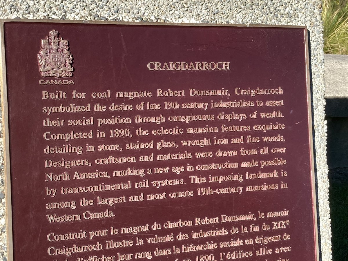 harry_historian's tweet image. At #YYJ’s Craigdarroch Castle, a National Historic Site &amp;amp; once the campus of Victoria College, now #UVic. The labour practices of owner Robert Dunsmuir made him “one of the most controversial” of Canada’s leading industrialists. Quite a place to visit on #LabourDay!